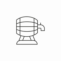 barrel beer party drink icon sign vector