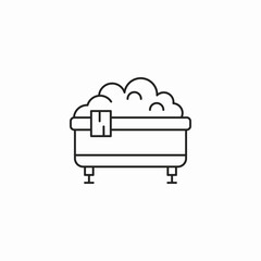 bath foam icon sign vector