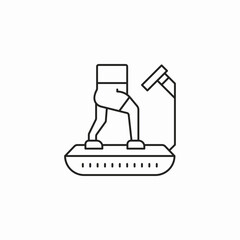 cardio walking gym icon sign vector