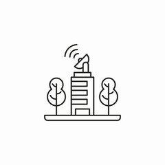 communication building signal icon sign vector