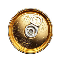 Refreshing beverage canned drink setup bright environment top view isolated on transparent background