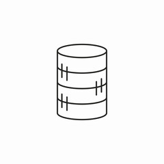 database storage stack icon sign vector