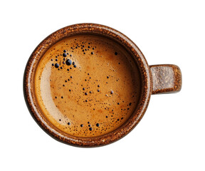 Brewing coffee techniques cozy kitchen aerial view warm atmosphere isolated on transparent background