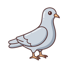 Illustration of a pigeon bird animal wildlife nature dove peace flying urban birding city bird