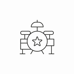 drums music party icon sign vector