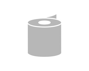 Simple gray roll icon perfect for app design, website interface, or infographic illustrating consumption, resource management, or process flow.  Minimalist style conveys efficiency  clarity.