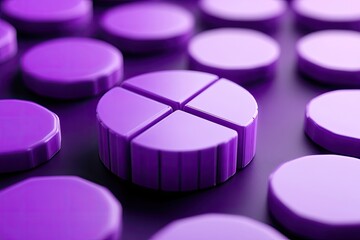 Purple Pie Chart Buttons