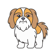 Fototapeta premium Illustration of a shiba inu dog breed cute pet animal shiba inu companion mammal canine drawing art