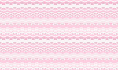 Elegant pastel pink and white wavy stripes seamless pattern. Perfect for feminine designs, websites, backgrounds, and textiles.  Evokes feelings of softness, calmness, and gentle movement.