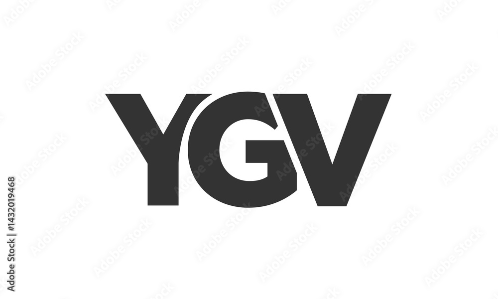 Poster ygv logo design template with strong and modern bold text. initial based vector logotype featuring s
