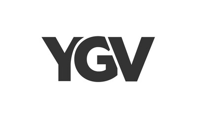 YGV logo design template with strong and modern bold text. Initial based vector logotype featuring simple and minimal typography. Trendy company identity.