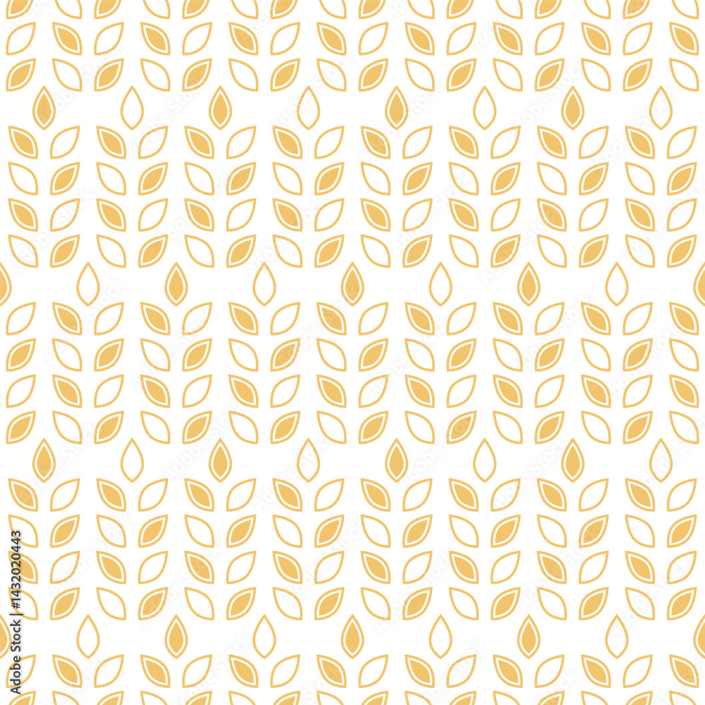 Poster wheat seamless pattern. repeating grain wheats on white background. repeated flour patterns. spike c