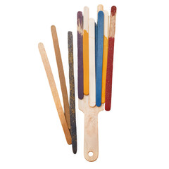 Wooden spoon isolated on a transparent background.