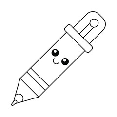 Easy Black-and-White Pen Drawing for Kids to Color