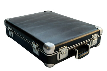 Vintage Leather Suitcase Retro Travel Bag Luxury Luggage Classic Design Closed Case