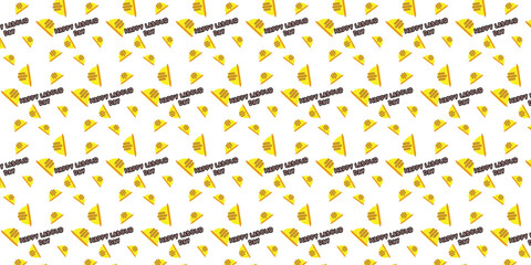 seamless pattern with construction worker's helmet element. International worker day background