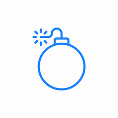 bomb explosive danger threat icon sign vector