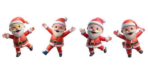 Christmas themed 3D Santa Claus cartoon design vector illustration