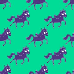 Christmas animals seamless horse pattern for wrapping paper and fabrics