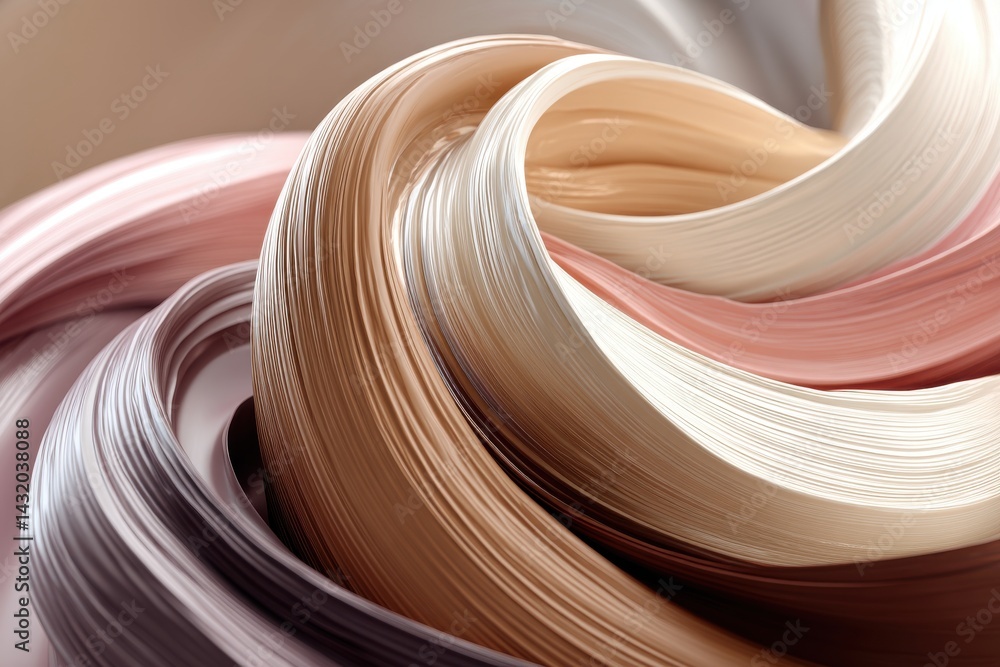 Poster an elegant, abstract background featuring flowing lines in warm earth tones, creating a sense of mov