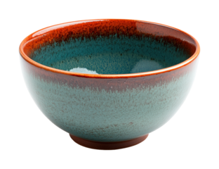 Handcrafted ceramic bowl artisan product minimalist isolated on transparent background