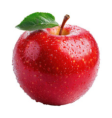 Juicy red apple on food freshness isolated on transparent background