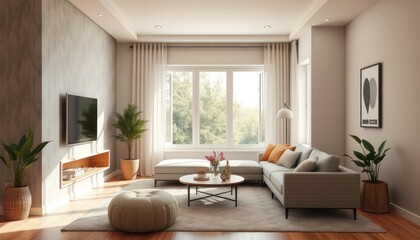 Modern living room with natural light (3)