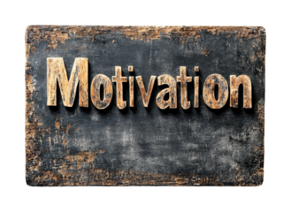 Inspiring motivation message rustic typography creative space isolated on transparent background