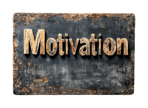 Inspiring motivation message rustic typography creative space isolated on transparent background