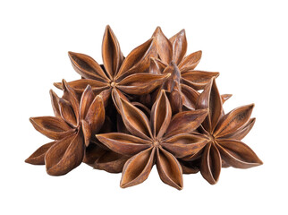 Spices and herbs display culinary arts star anise arrangement kitchen isolated on transparent background