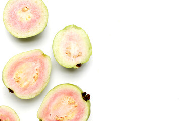 Fresh tropical pink  guava fruit