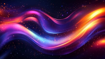 Obraz premium As a stock offering, a futuristic abstract background with accents of neon can be obtained