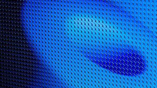 Exploring futuristic dimensions with a deep blue 3D background