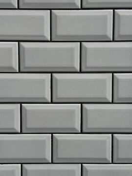 Fototapeta White brick wall texture with uniform pattern