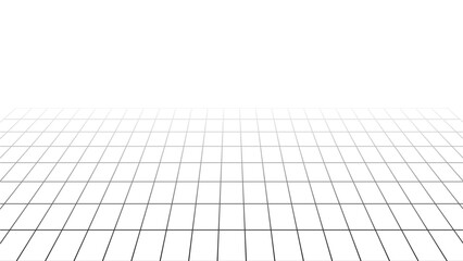 遠近感を強調したシンプルなグリッドパース背景イラスト