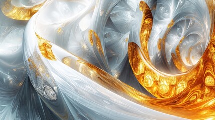 Ethereal lighting and flowing metallic shapes are the hallmarks of the futuristic architectural style