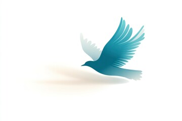 Obraz premium Soaring Bird in Flight Abstract Illustration of Freedom and Grace