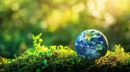 High resulation image of securing a Sustainable Future for our Earth: An In-depth Analysis of the Intersection of Globe, Planet, and Nature in the Global Environment, Examining Factors.