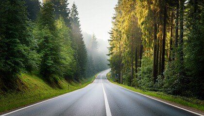 Obraz premium road in forest