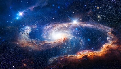 Fototapeta premium deep and far away universe filled with stars nebula and galaxy