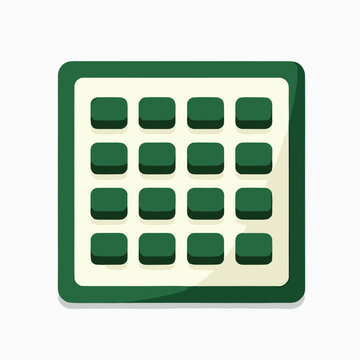 green and white grid icon with square buttons depicting a spreadsheet or data table management app
