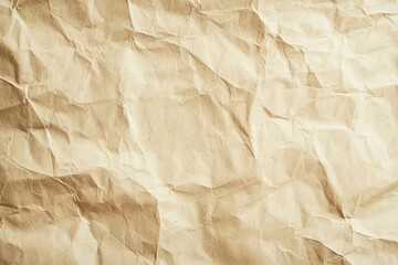 Fototapeta premium Crumpled Beige Paper Texture Background, vintage , grunge