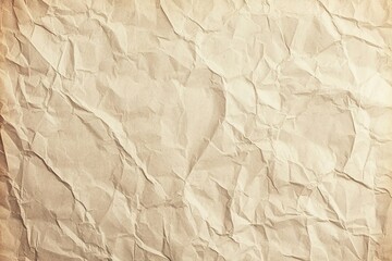 Fototapeta premium Crumpled Beige Paper Texture, Old Look Background, Aged , Surface