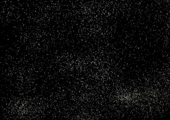 uncooked organic semolina flying isolated on black background, pattern texture