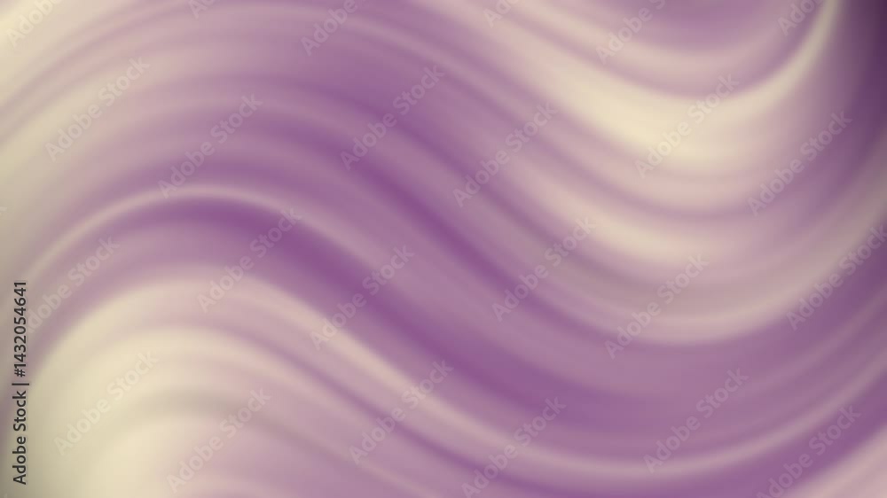 Poster a smooth, flowing abstract design featuring soft purple and cream waves, creating a calming visual e