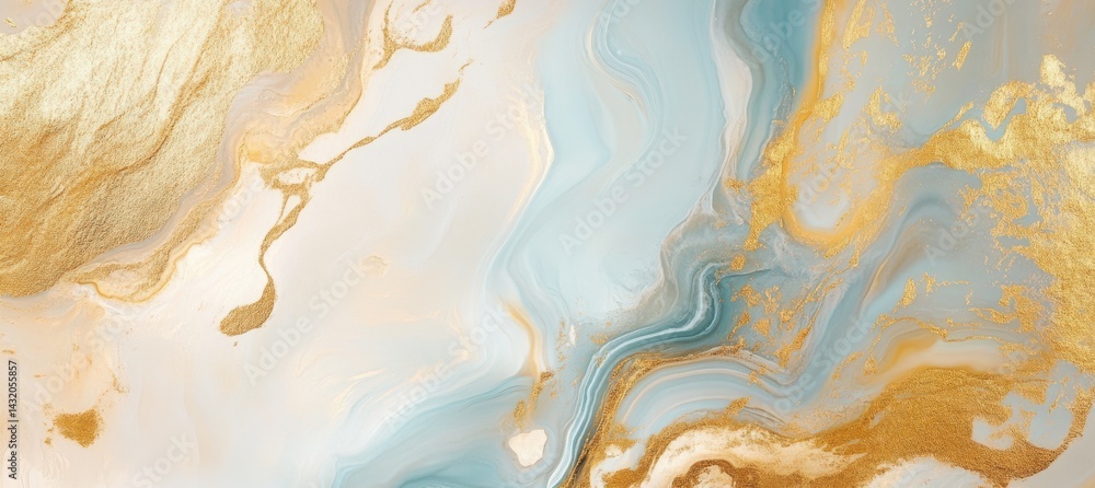 Poster abstract golden texture background with rich paint strokes on canvas, luxurious wallpaper design for
