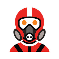 Full Face Respirator Mask Vector Illustration