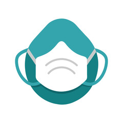 Non Valved Mask Vector Illustration