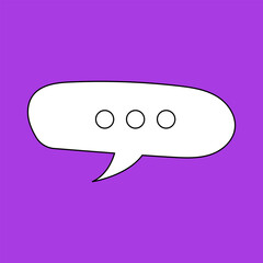 Chat Message Line Icon Set. Speech Bubble, Dialogue, chatting box, message box Talk chat thin conversation dialog symbols. Thinking sign symbol. Communication, Discussion and Text Box frame.