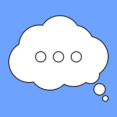 Chat Message Line Icon Set. Speech Bubble, Dialogue, chatting box, message box Talk chat thin conversation dialog symbols. Thinking sign symbol. Communication, Discussion and Text Box frame.